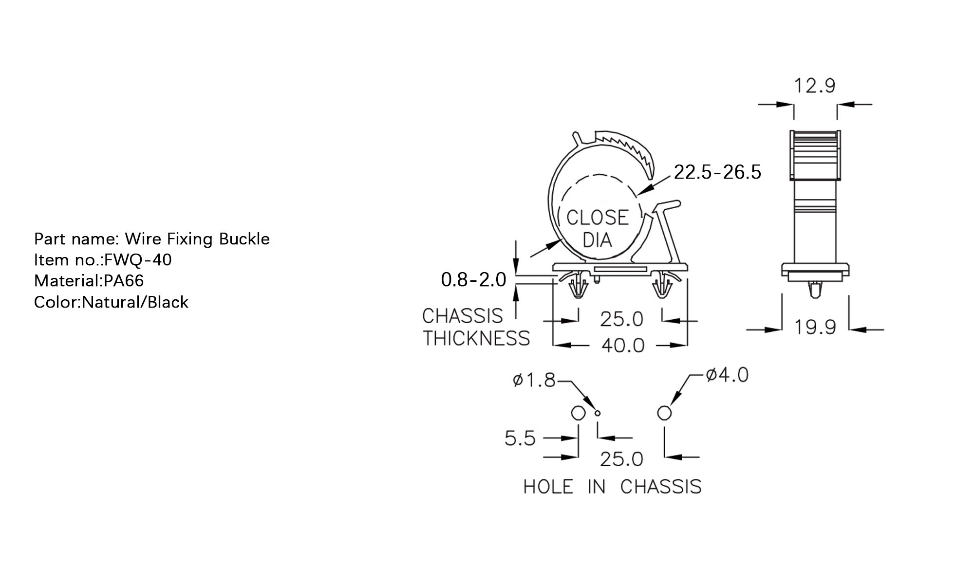 Wire Fixing Buckle FWQ-40